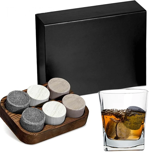 6Pcs Reusable Whiskey Chilling Stones Set